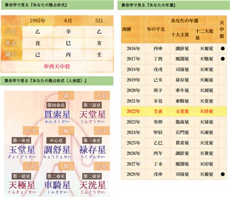 算陰命|無料 算命学と気学の命式チェック 